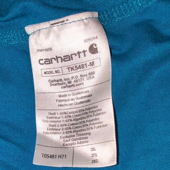 Carhartt Force Casual Long Sleeve Graphic Logo Hooded Tee Size 2XL MSRP $34.99 - Picture 5 of 5
